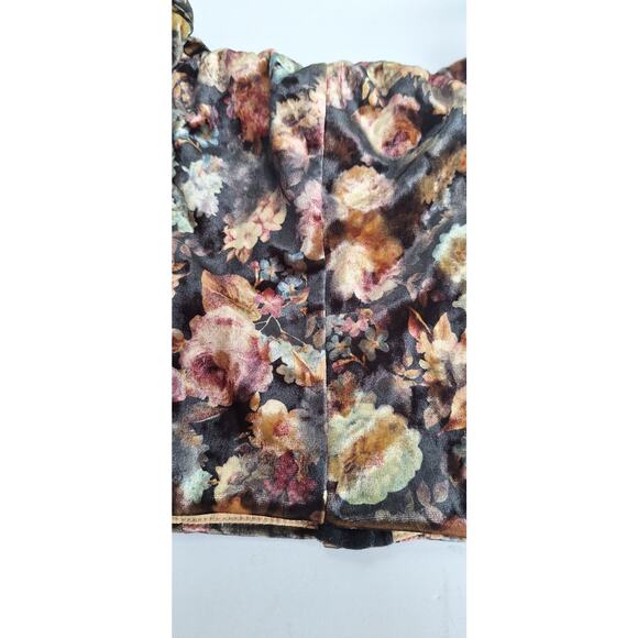 Sugar Thrillz Dolls Kill Floral Velvet Cropped Bustier Style Tank Top  Black XS - Picture 3 of 9